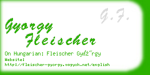 gyorgy fleischer business card